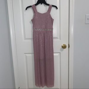 Girls long pink/purple dress